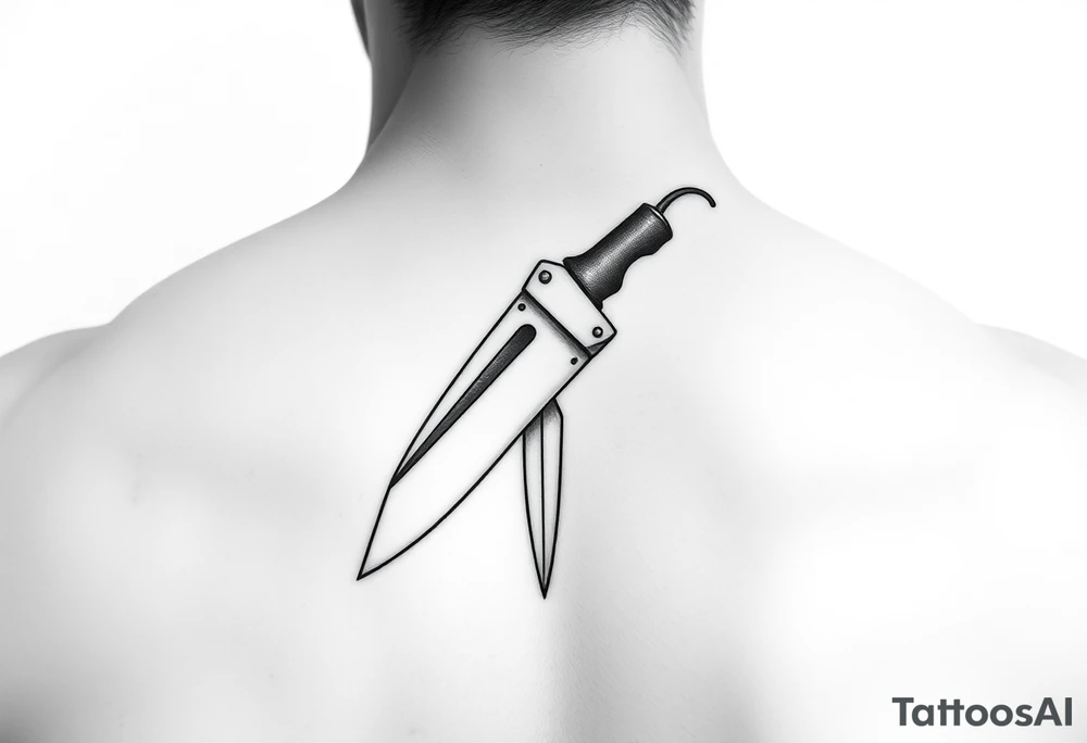 carabela con cuchillo tattoo idea