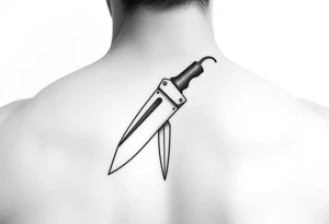 carabela con cuchillo tattoo idea