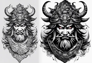 demon samurai tattoo idea