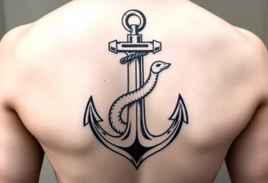 I want an anchor with a weasel intertwined with the anchor tattoo idea