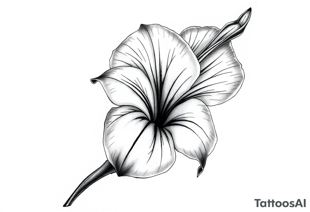 Large gladiolus stem tattoo idea