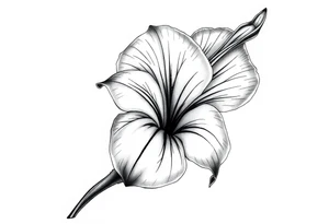 Large gladiolus stem tattoo idea