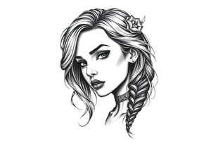 Gothic girl tattoo idea