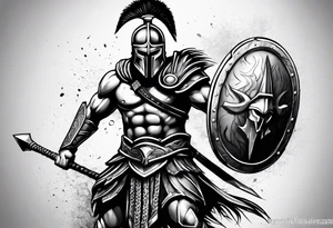 spartan warrior  full body tattoo idea