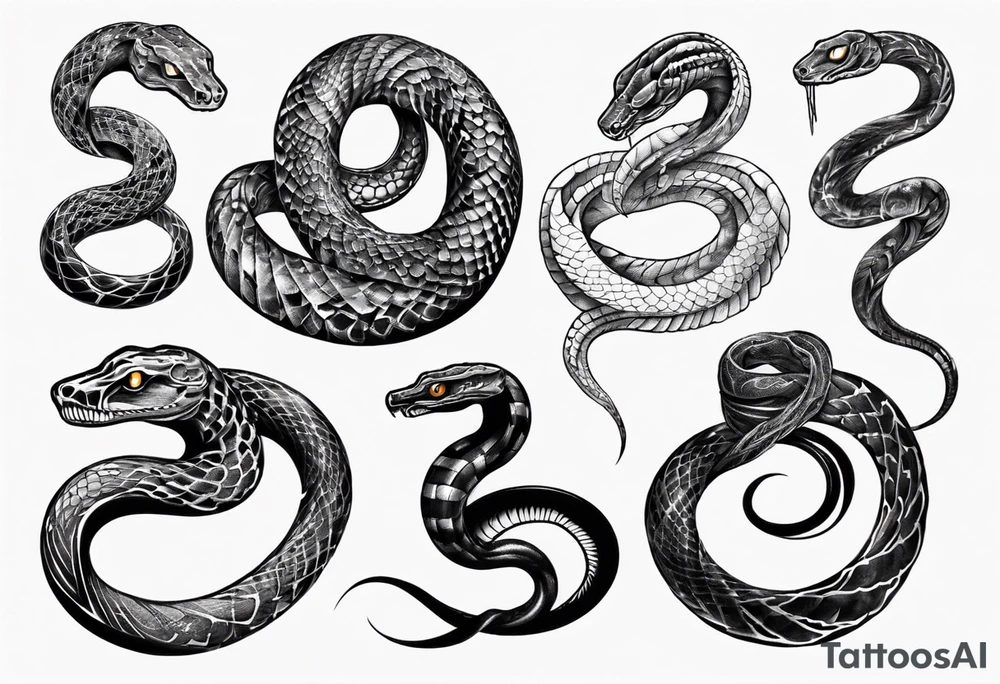 Mystical snake tattoo idea