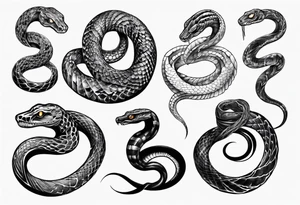 Mystical snake tattoo idea
