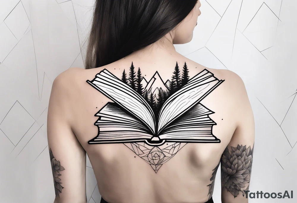 Nature book lover tattoo idea