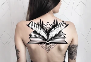 Nature book lover tattoo idea