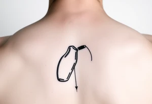 line drawing of penis tattoo idea