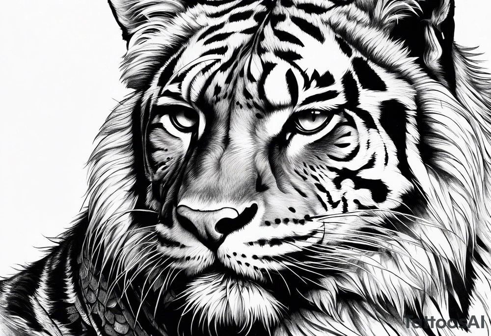 big cat tattoo idea