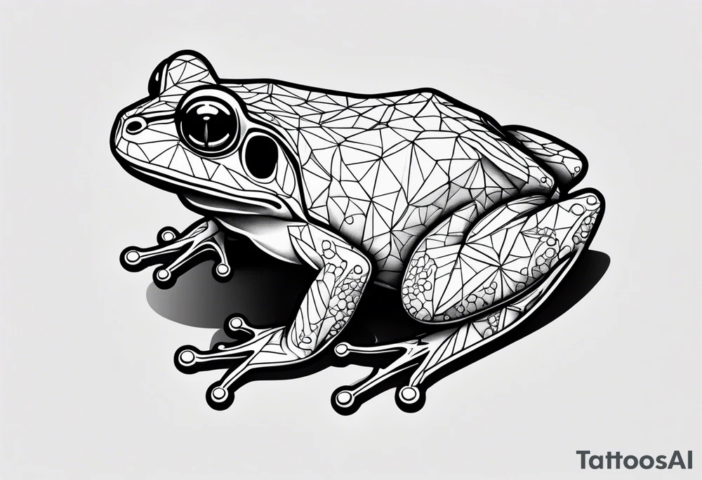 a psychedelic frog tattoo idea