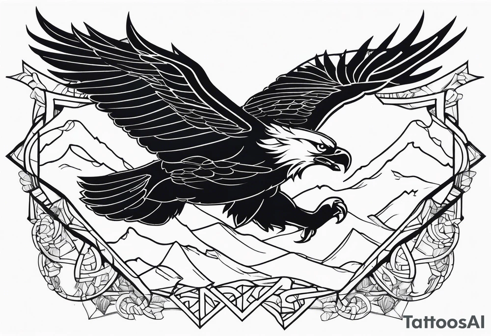 be a wolf at graund and be a eagle at sky at the same time tattoo idea be a wolf at graund and be a eagle at sky at the same time tattoo idea