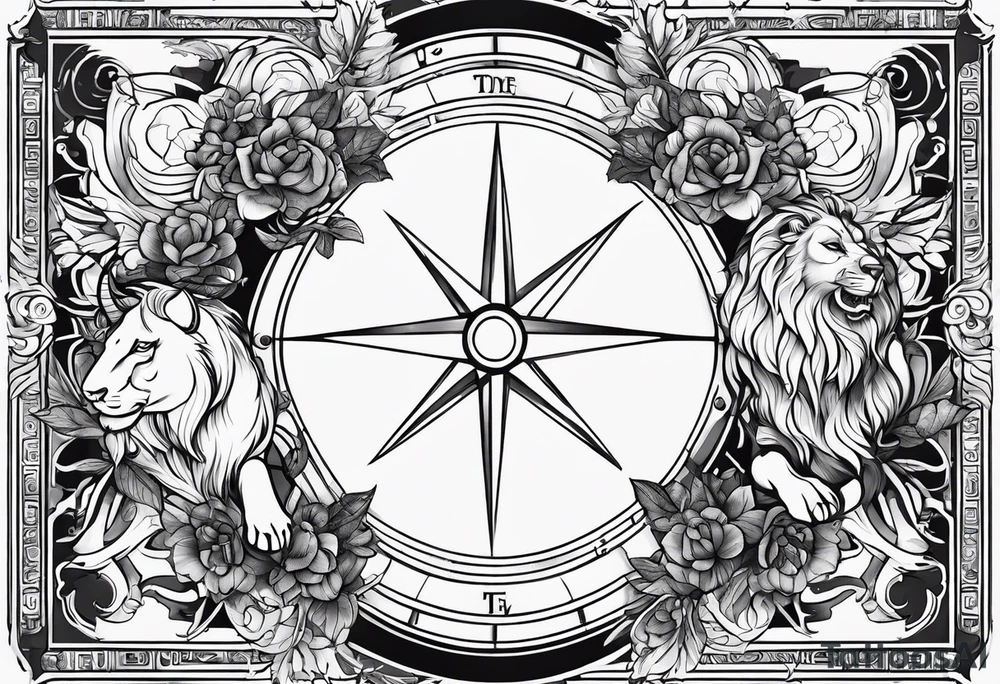 Zodiac Leo and sagittarius tattoo idea