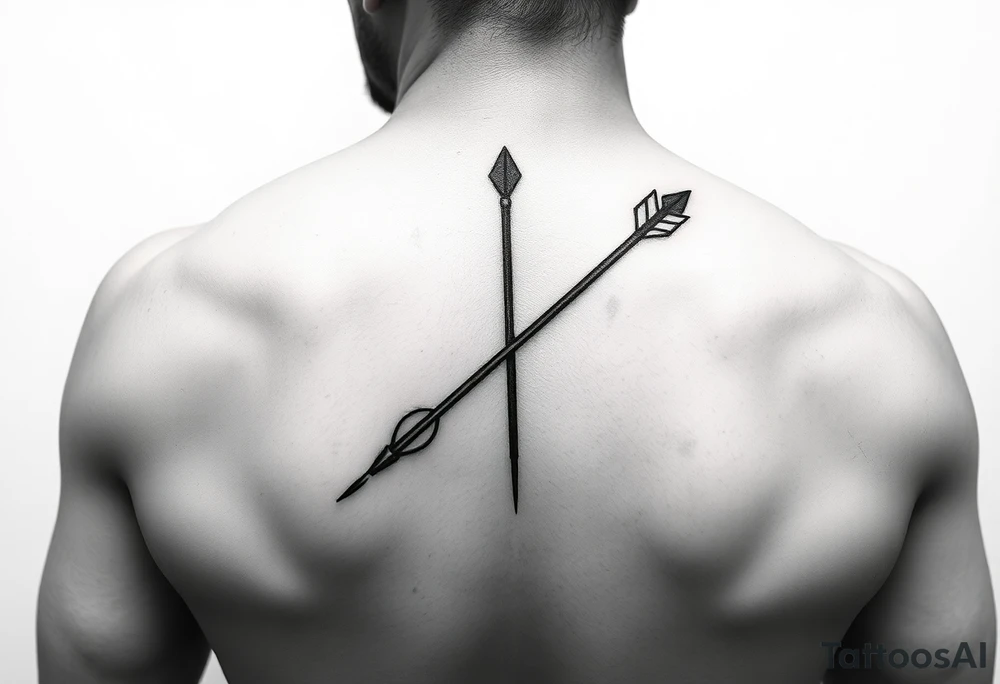 Bow and arrow tattoo idea