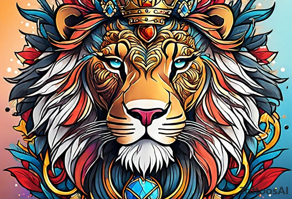 Leo queen and leo king tattoo idea