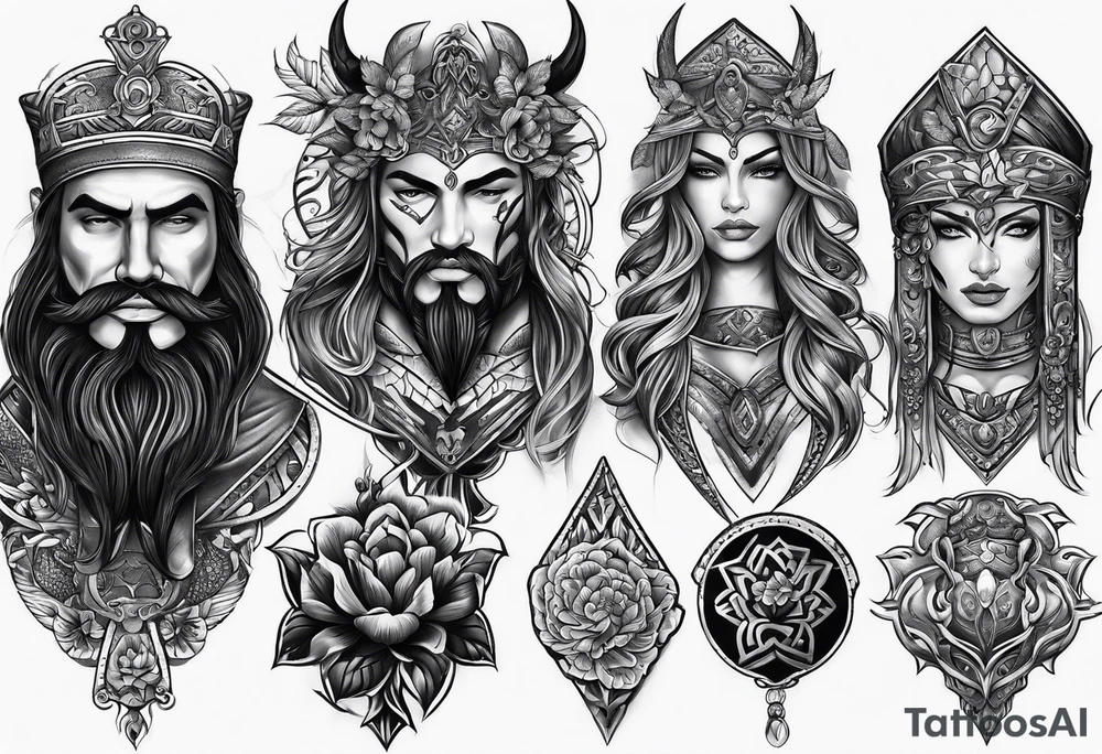 leather man tattoo idea