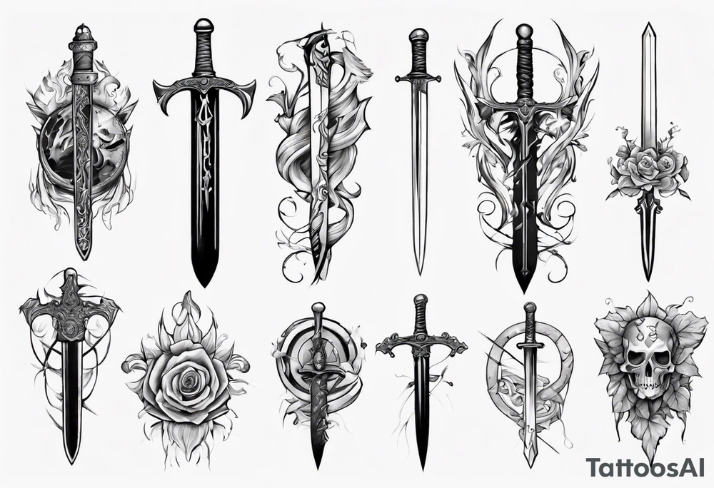 13 and sword tattoo idea