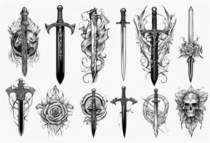 13 and sword tattoo idea