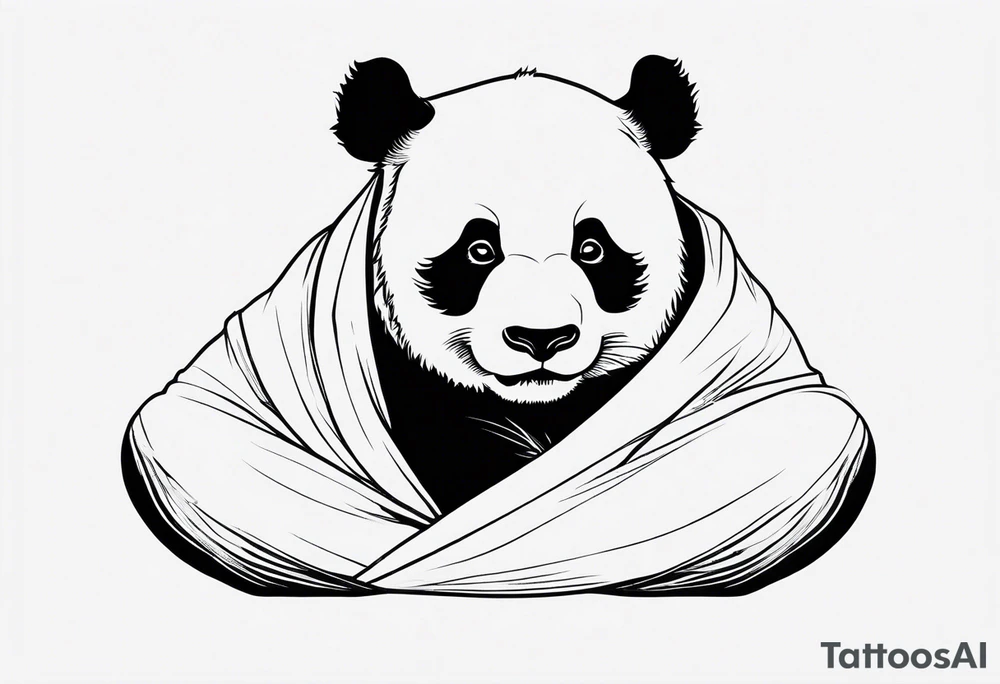 Panda in Yoga Pose tattoo idea