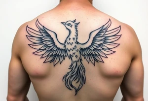 phoenix aesthetic unique anime theme tattoo idea