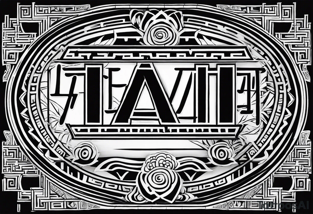 Lettering Bamboo, Aztec Japan tattoo idea