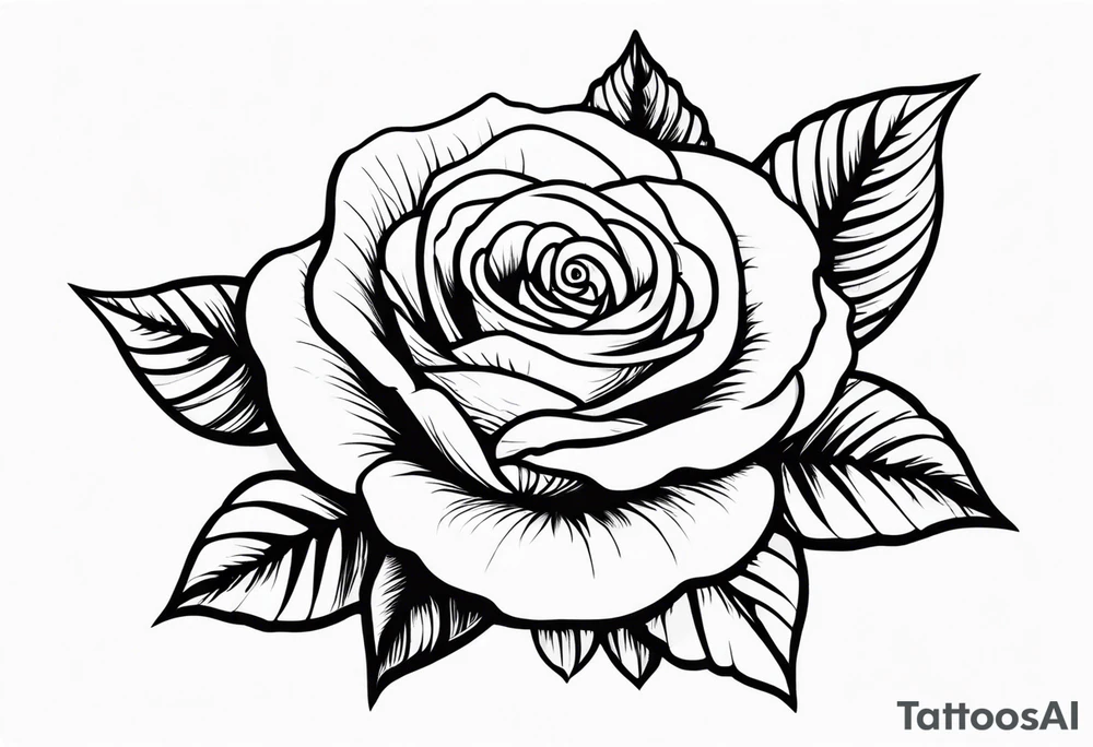 Shell with rose tattoo idea