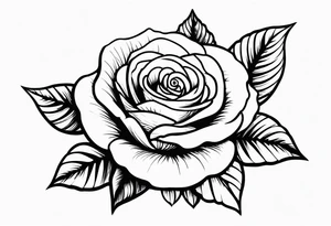 Shell with rose tattoo idea