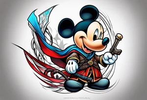 mickey mouse as assassins creed tattoo idea
