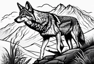 pack of coyotes tattoo idea