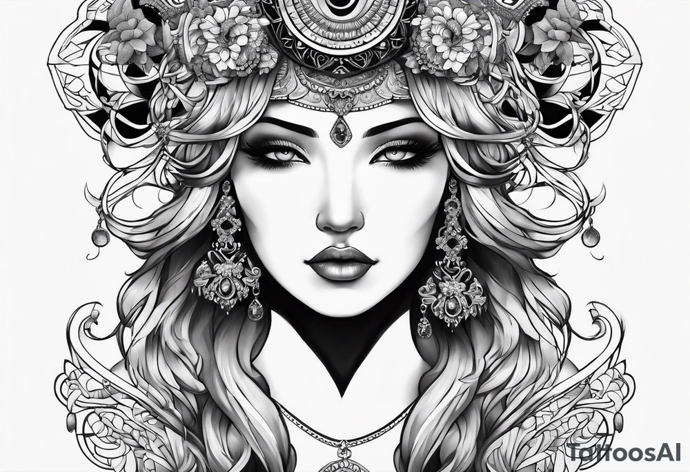 gemini goddess tattoo idea