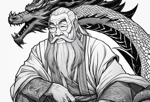 Uncle iroh with Dragon tattoo idea