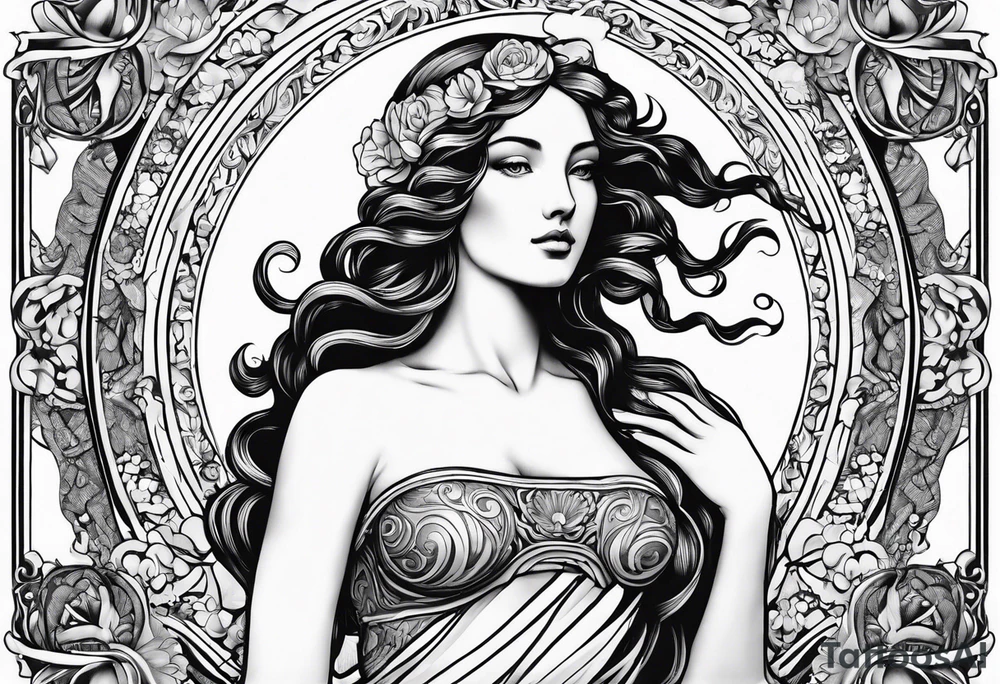 Venus the goddess from behind tattoo idea