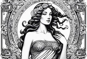Venus the goddess from behind tattoo idea
