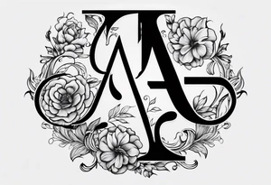 My Wifes Initials MCE with My Daughter Initials ARE withMy Sons Initials CAE tattoo idea
