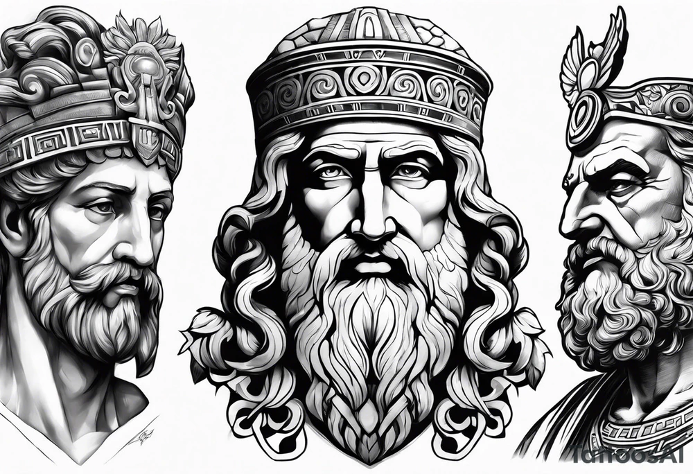 gods Greek for hand tattoo idea