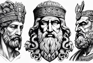 gods Greek for hand tattoo idea