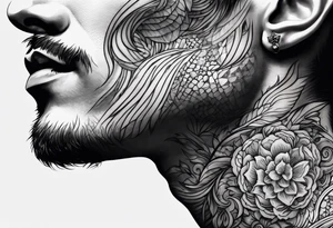 mens self healing throat tattoo tattoo idea