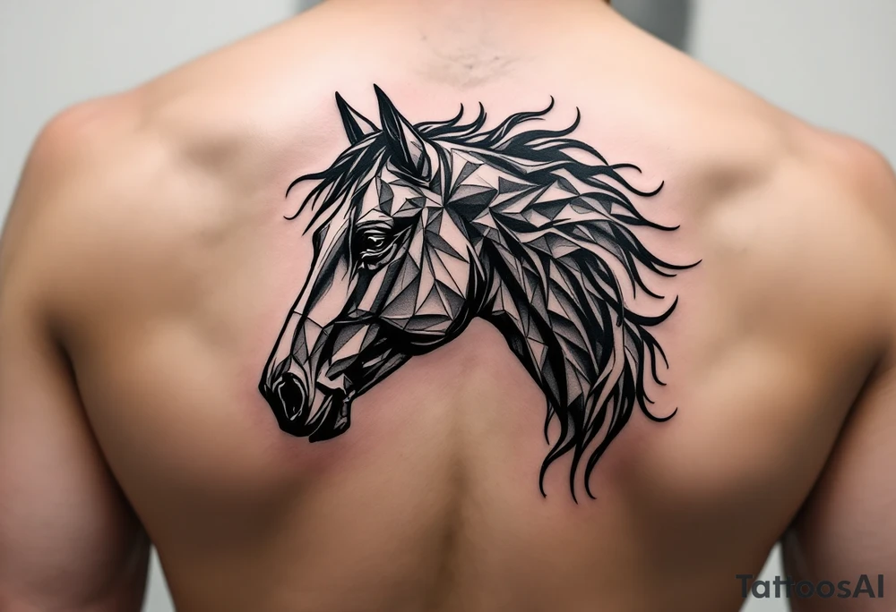 horse silhouette 
from the front tattoo idea