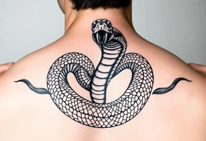 powerful majestic snake tattoo idea