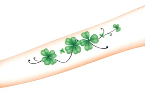 Love 4 leaf clovers tattoo idea