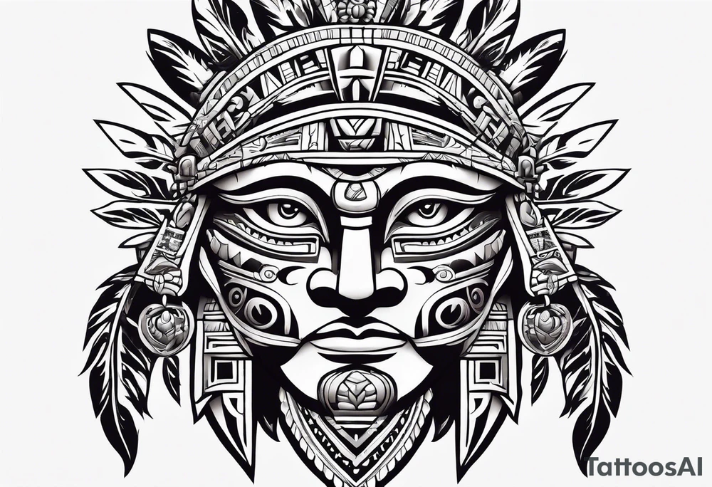 Simple Aztec for left shoulder tattoo idea