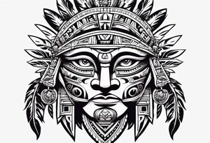 Simple Aztec for left shoulder tattoo idea