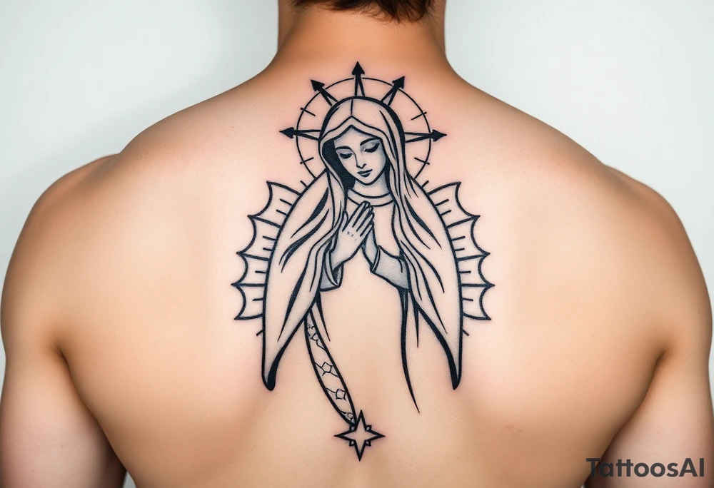 Mother mary tattoo idea