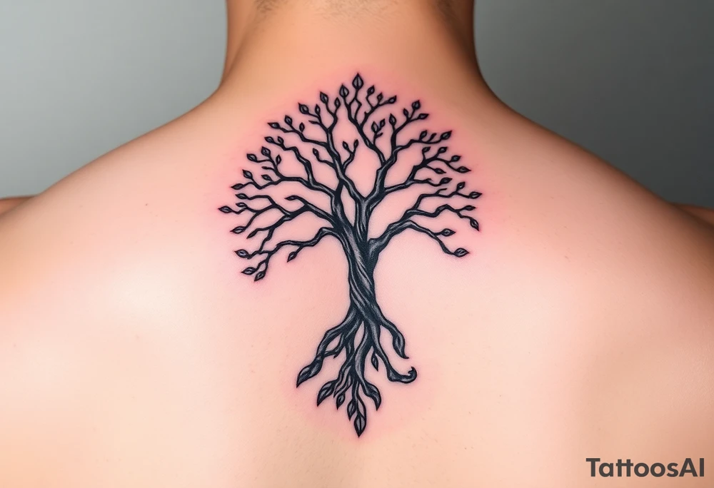 Tree of life one half Jamaican colours and one half Irish colours hand tattoo tattoo idea