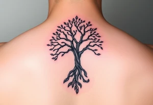 Tree of life one half Jamaican colours and one half Irish colours hand tattoo tattoo idea