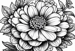 Marigolds flower tattoo idea
