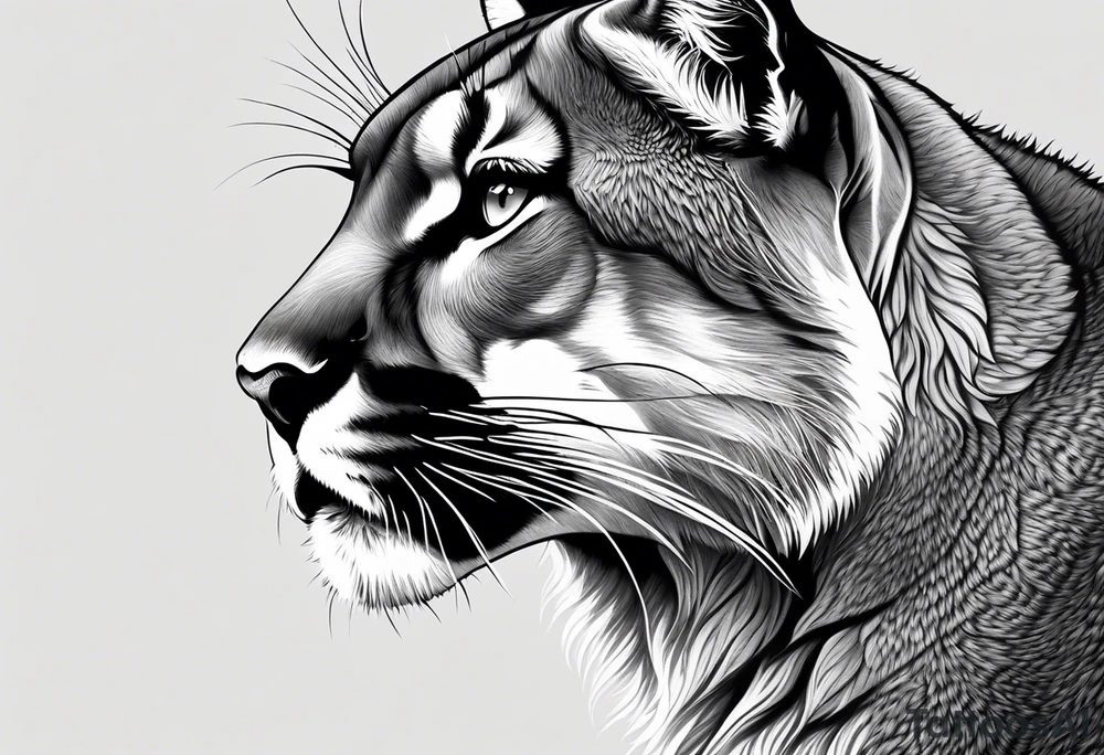 Mountain lion tattoo idea
