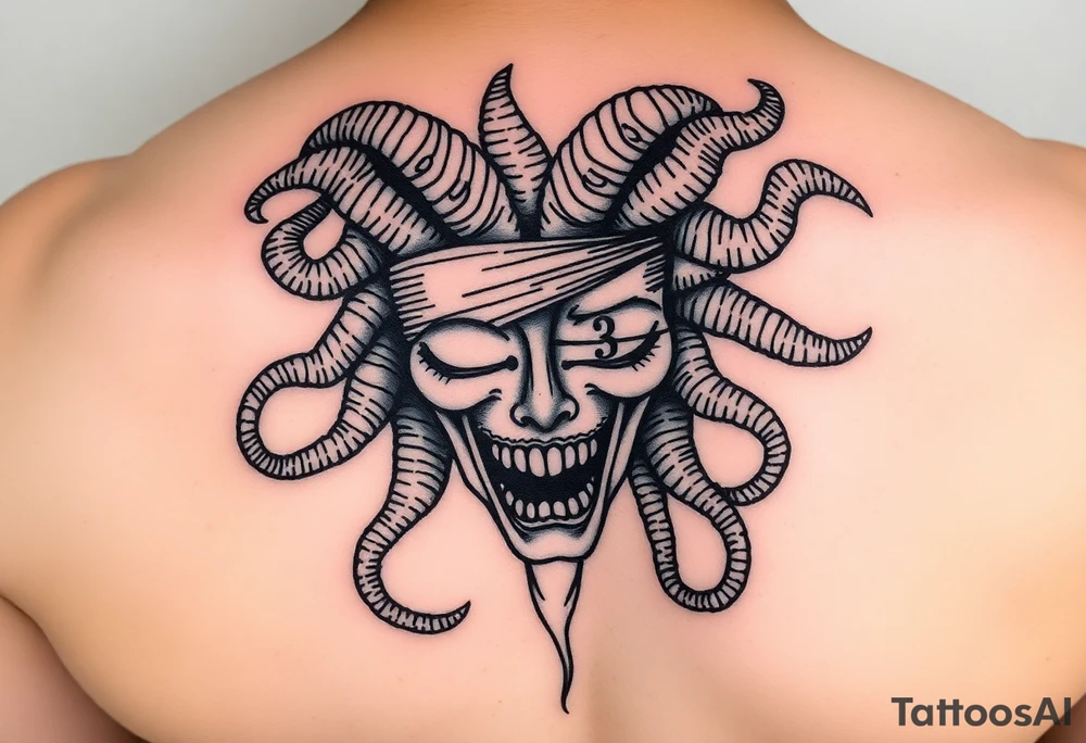 powerful medusa for women. Simple but intricate. The number 13 somewhere in the tattoo. The eyes covered or taped. Throw a little virgo in there tattoo idea