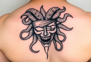 powerful medusa for women. Simple but intricate. The number 13 somewhere in the tattoo. The eyes covered or taped. Throw a little virgo in there tattoo idea