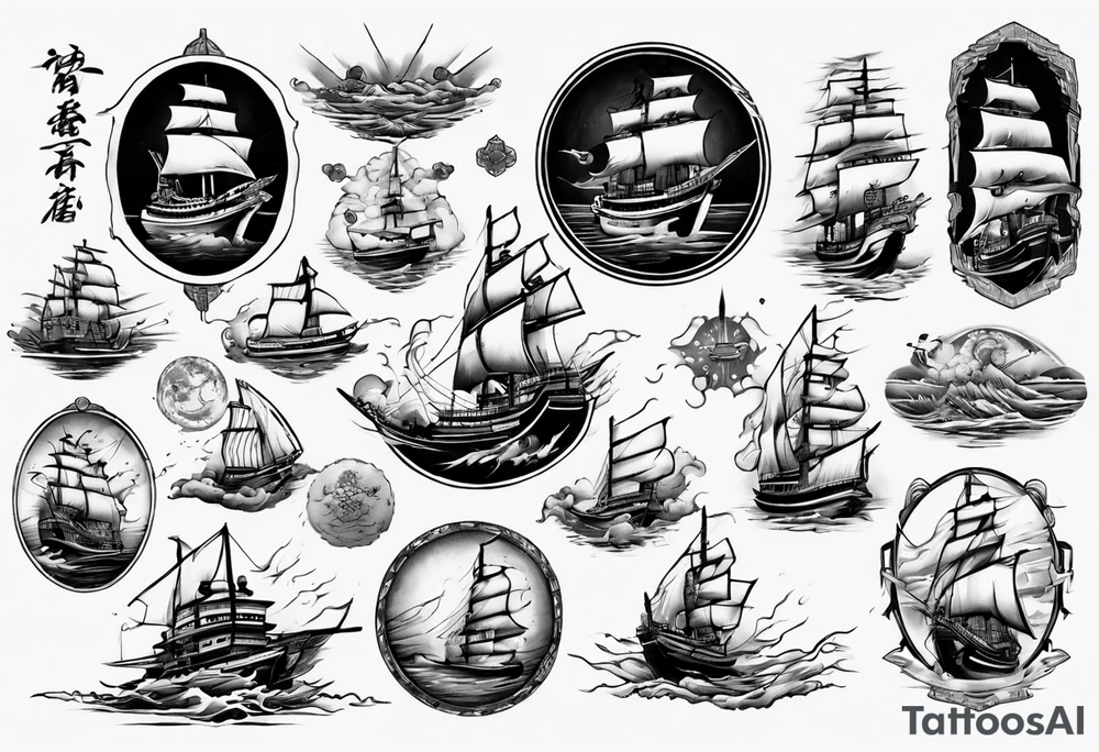 ships fogs tattoo idea